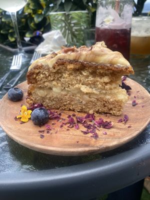 Spiced apple and salted caramel cake 😍  at Wild Cafe in Marsden