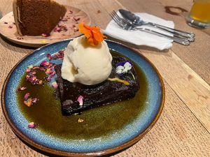 Sticky toffee pudding at Wild Cafe in Marsden