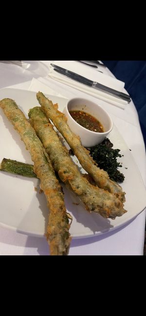 Asparagus starter   at Albert's Worsley in Swinton