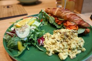croissandwich breakfast at Katzentempel - Leipzig Mitte in Leipzig