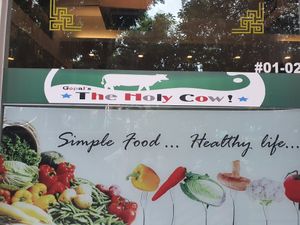Outside the restaurant at Gopal's The Holy Cow in East Singapore