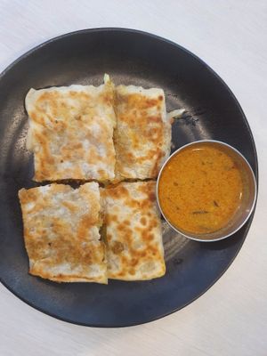 The curry for the murtabak was yummy! at Gopal's The Holy Cow in East Singapore