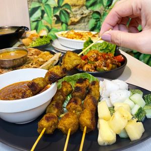 Satay  at Gopal's The Holy Cow in East Singapore
