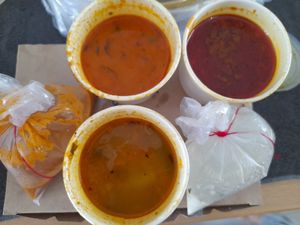 Sauce for satay, masala dosa, murtabak & plain prata at Gopal's The Holy Cow in East Singapore