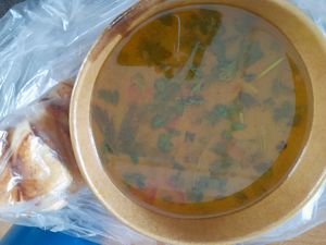 Meal maker soup with french loaf aka soup mock kambing at Gopal's The Holy Cow in East Singapore