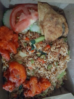 Traditional fried rice at Gopal's The Holy Cow in East Singapore