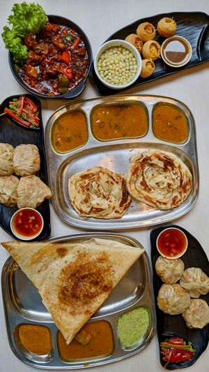 Paani Poori, Mushroom Manchurian, Momos, Roti Prata, Cauliflower Maalsa Dosai at Gopal's The Holy Cow in East Singapore