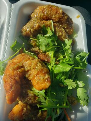 Vegan Shrimp and Chic'n Drumsticks at Phoenix Garden in Richmond