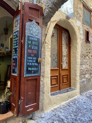 Front door.   at Annie's in Rhodes