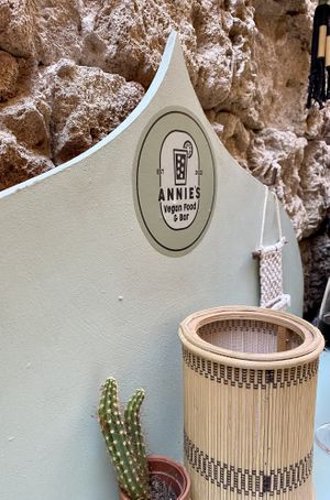 Part of the alleyway seating    at Annie's in Rhodes