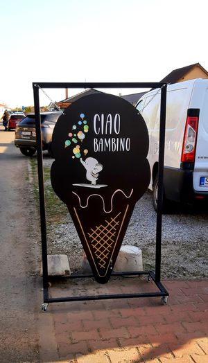 Logo/Banner outside of the shop at Ciao Bambino in Miloslavov