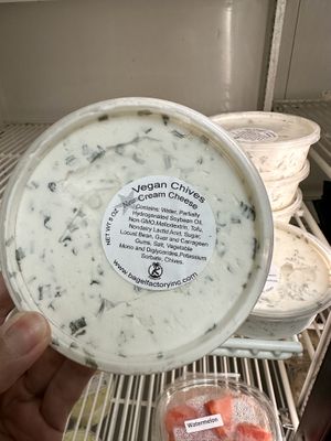 Vegan Chives Cream Cheese  at The Bagel Factory in Torrance