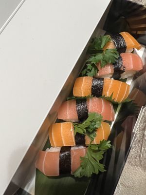 Vegan salmon and tuna  at Aloisi Sushi Gourmet in Pescara