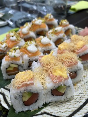 Vegan zalmon and tuna  at Aloisi Sushi Gourmet in Pescara