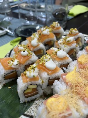 Vegan salmon and tuna  at Aloisi Sushi Gourmet in Pescara