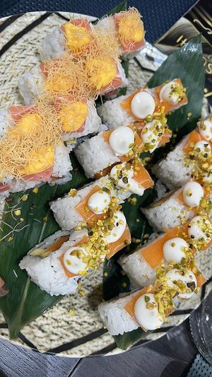 Vegan salmon and tuna  at Aloisi Sushi Gourmet in Pescara