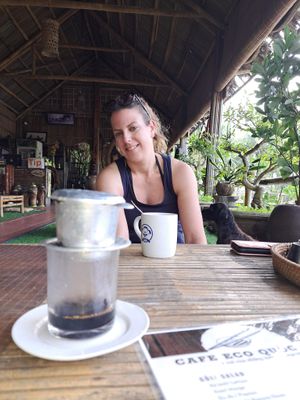 Very good coffee at Quoc Linh Eco Village Retreat in Hoi An
