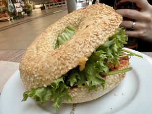 schawarma bagel 🥯  at Coffee Fellows in Halle