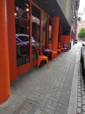 Outside at The Saucy Cow in Dublin