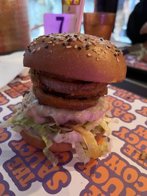 Buckfast Barbecue burger   at The Saucy Cow in Dublin