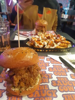 Christmas burger at The Saucy Cow in Dublin