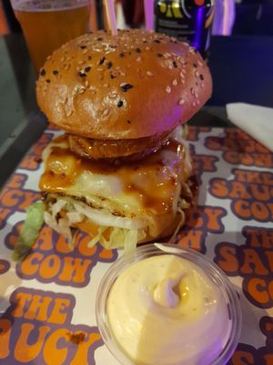Buckfast BBQ Burger at The Saucy Cow in Dublin