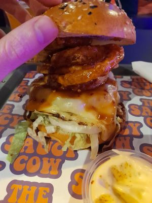 Buckfast BBQ Burger  at The Saucy Cow in Dublin