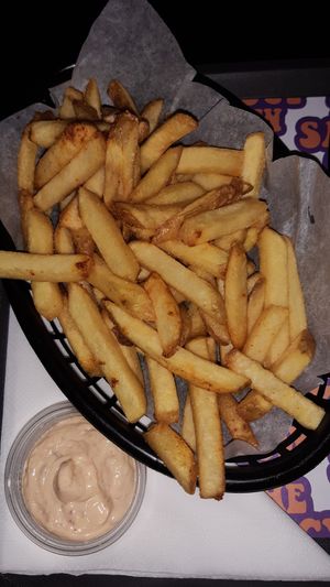Fries with chipotle mayo at The Saucy Cow in Dublin