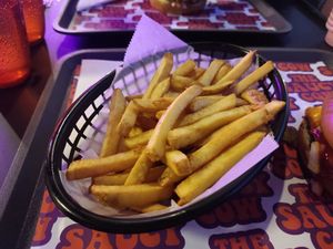 Skin on fries at The Saucy Cow in Dublin