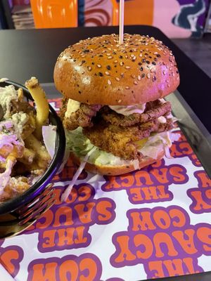 Mushroom burger   at The Saucy Cow in Dublin