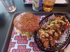 Big Wap and fried tofu at The Saucy Cow in Dublin