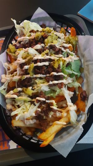 These fries are amazing!! at The Saucy Cow in Dublin