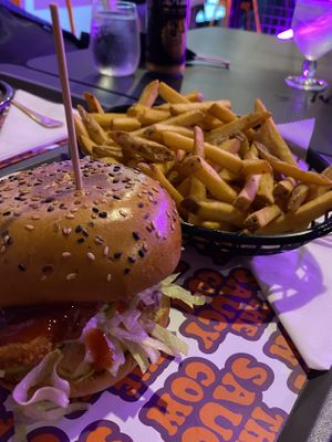 Good burger bad chips  at The Saucy Cow in Dublin