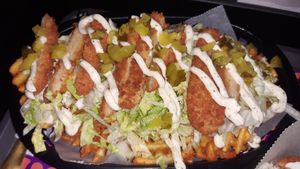 Hot Papi fries - I asked for the hot sauce on the side at The Saucy Cow in Dublin