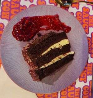 Black Forest Gato fudge cake at The Saucy Cow in Dublin