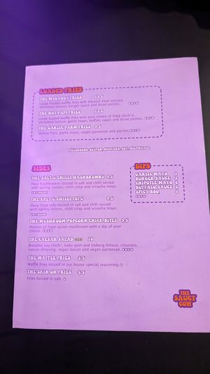 Loaded fries and sides at The Saucy Cow in Dublin