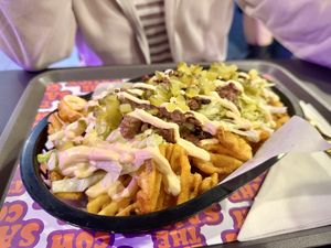 Loaded waffle friess  at The Saucy Cow in Dublin