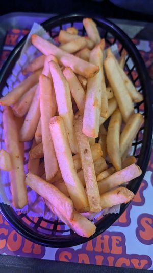 Skin on fries at The Saucy Cow in Dublin
