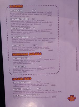 Menu as of July 2024 at The Saucy Cow in Dublin
