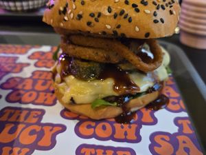 BBQ burger at The Saucy Cow in Dublin