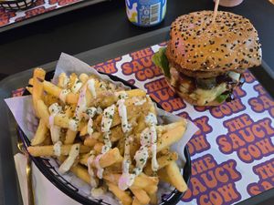 Parmesan/garlic fries at The Saucy Cow in Dublin