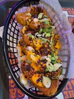 Salt and chilli hash browns. Delish at The Saucy Cow in Dublin