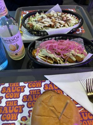 The vegan salad that had the vegan bacon in it.  at The Saucy Cow in Dublin