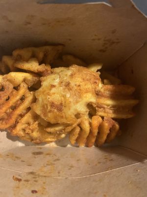 Waffle friess  at The Saucy Cow in Dublin