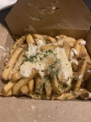 Garlic cheese friess  at The Saucy Cow in Dublin