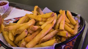 Skin on fries at The Saucy Cow in Dublin