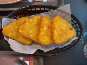 Hash browns at The Saucy Cow in Dublin
