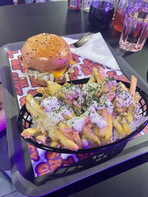 Garlic parm fries and WAP  at The Saucy Cow in Dublin