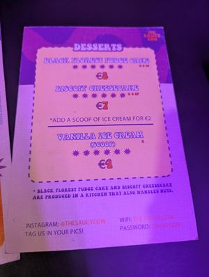  at The Saucy Cow in Dublin