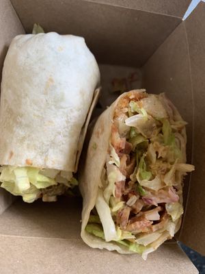 Spicy chicken wrap  at The Saucy Cow in Dublin